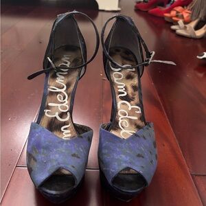 Sam Edelman Navy Peep Toe Heels